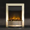 Dimplex Crestmore inset electric fire with brass effect trim
