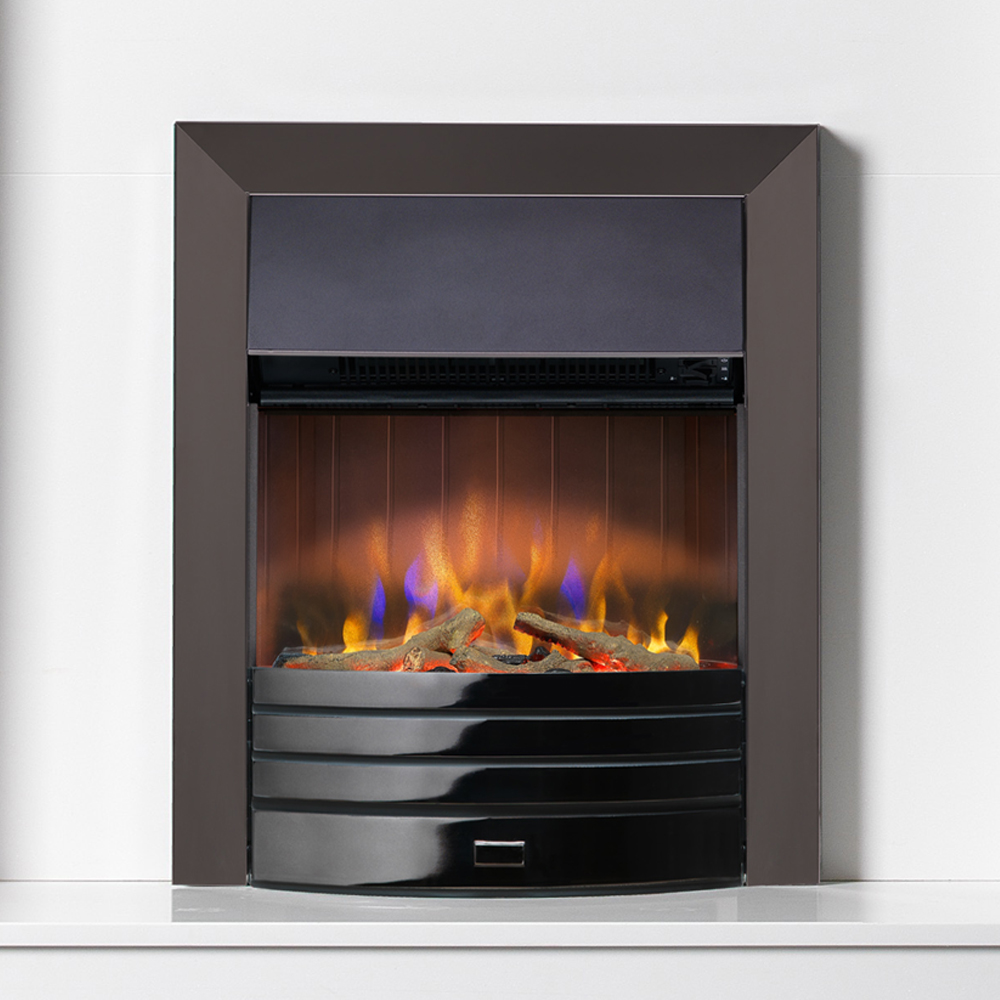 Dimplex Torridon inset electric fire in black nickel finish