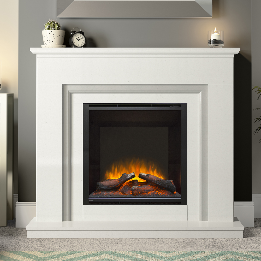 Elgin & Hall Embleton electric suite in white and grey marble