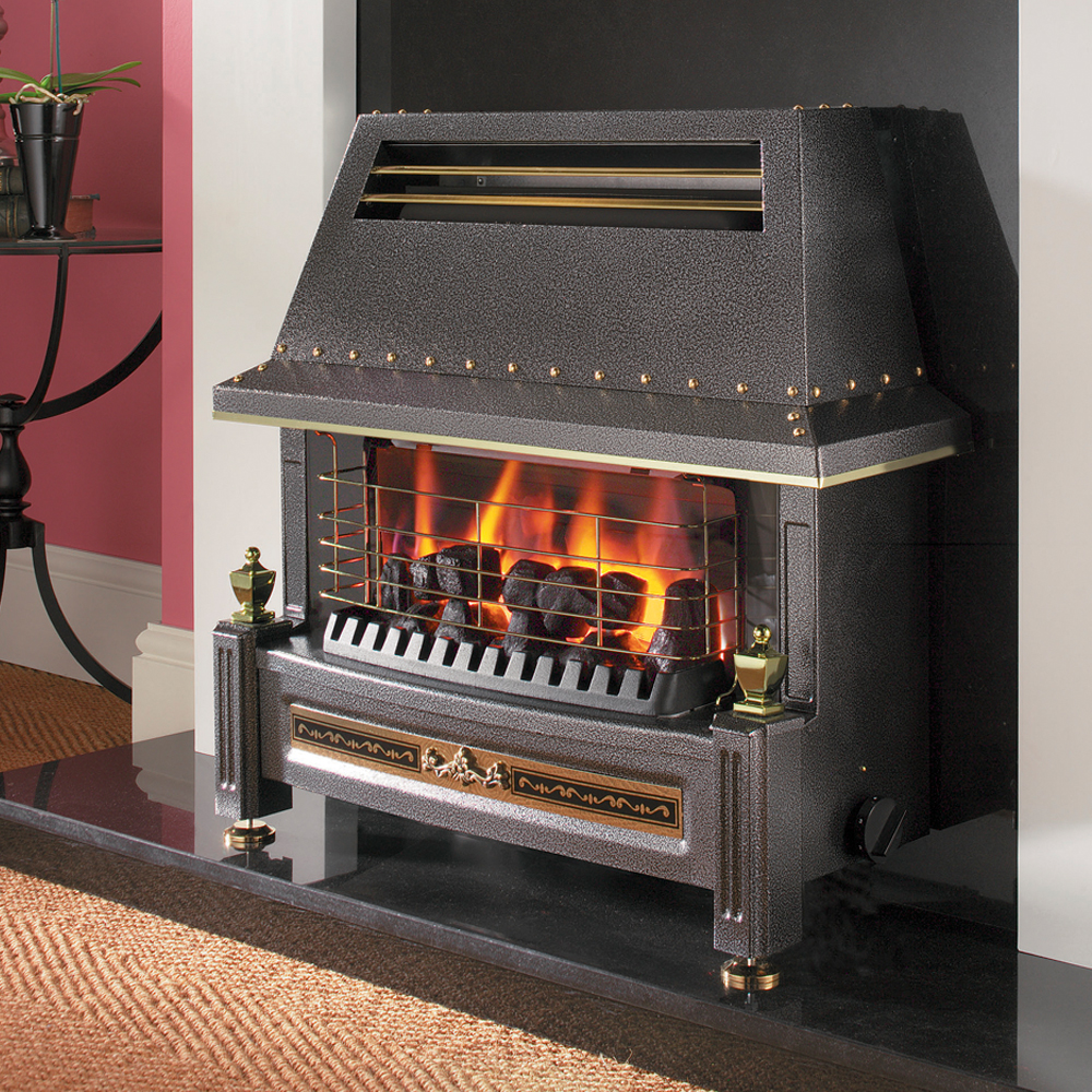 Flavel Regent LFE gas fire in black