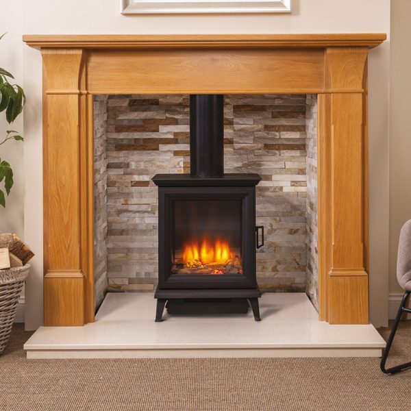 Focus Fireplaces Jennifer mantel in medium oak