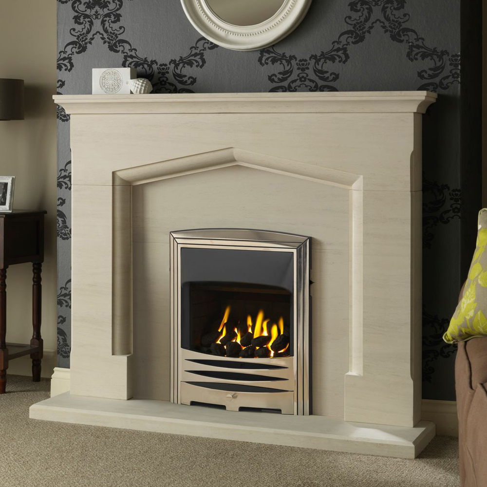 Gallery Collection Coniston fireplace in portuguese limestone