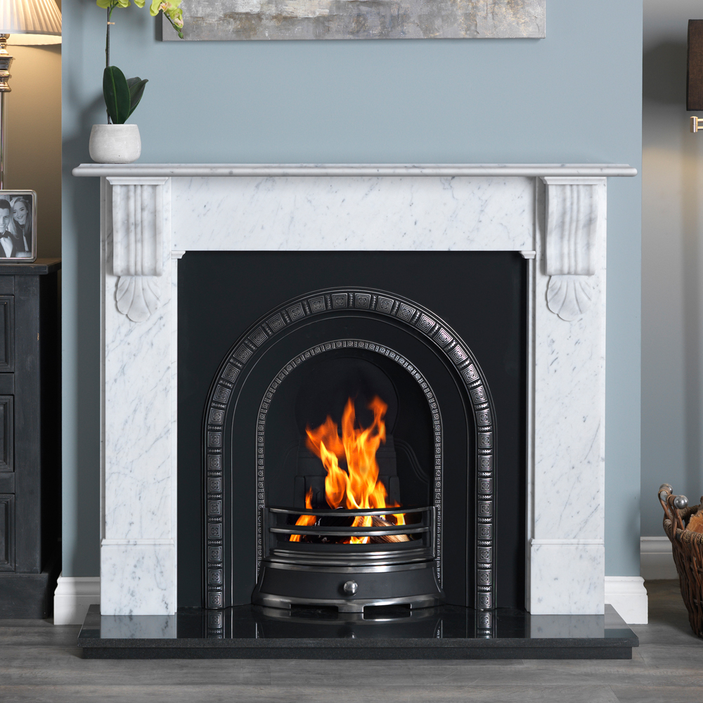 Gallery Collection Kingston mantel in Carrara marble