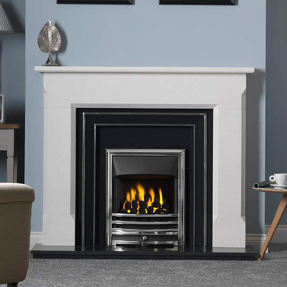 Gallery Collection Sienna mantel in Agean Limestone