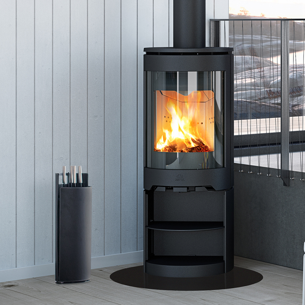 Jotul F481 wood burning stove in black