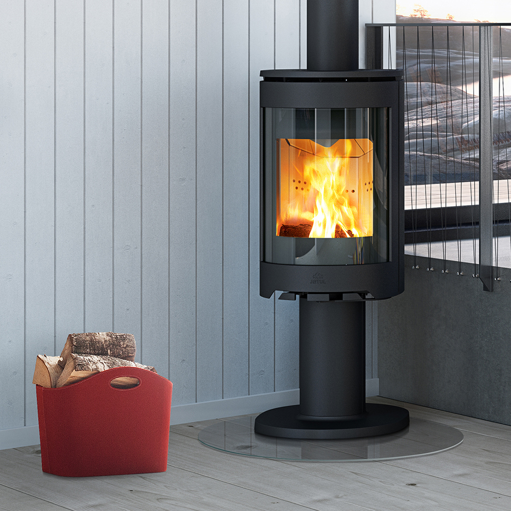 Jotul F483 wood burning stove in black
