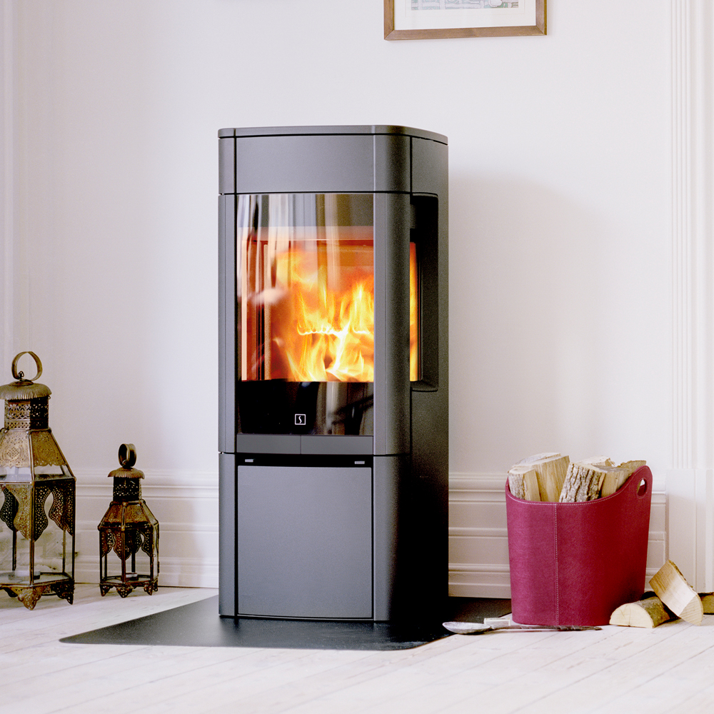 Scan 65-2 wood burning stove in black