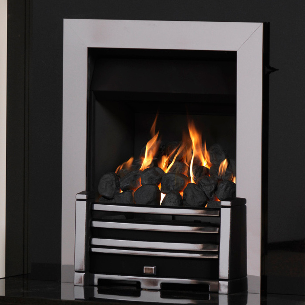 Valor Allure Clifton full depth convector gas fire in chrome