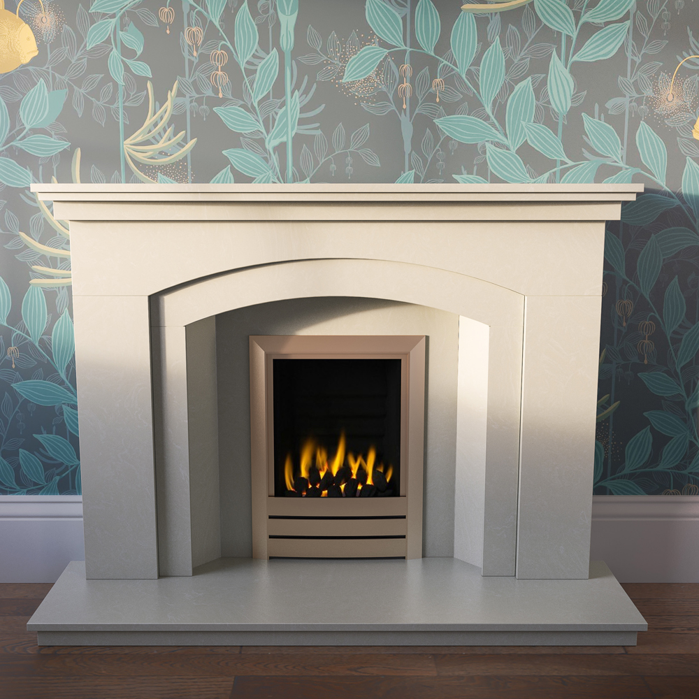 Pudsey Marble Merrydale Arch Splayed Fireplace