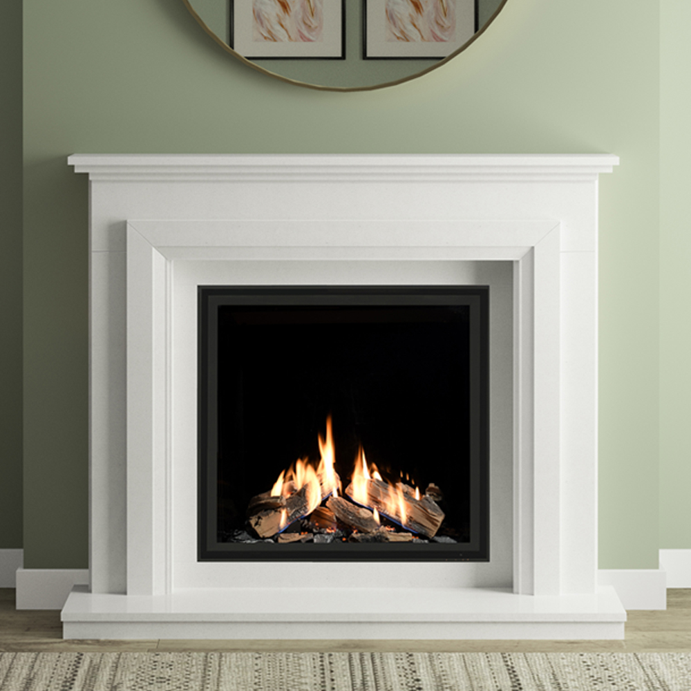 Elgin & Hall Alford 750CF gas suite in white micro marble