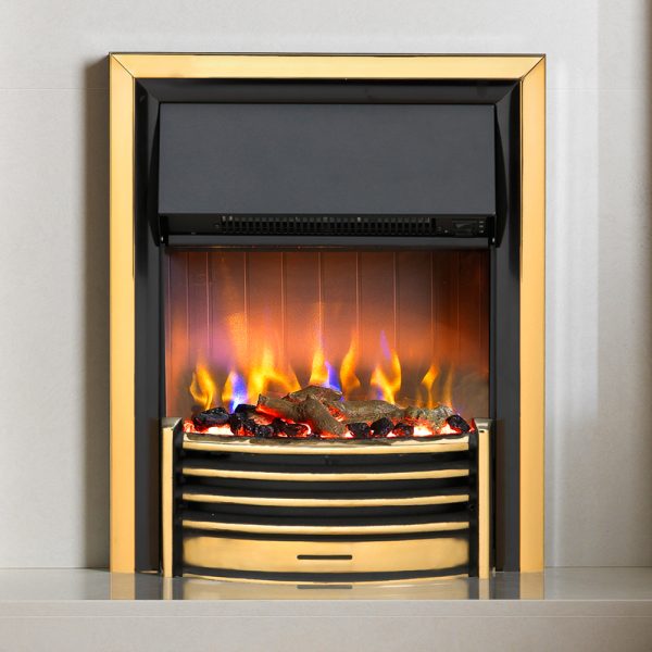 Dimplex Lerwickelectric fire in brass finish