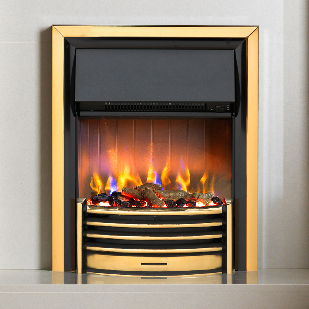 Dimplex Lerwickelectric fire in brass finish