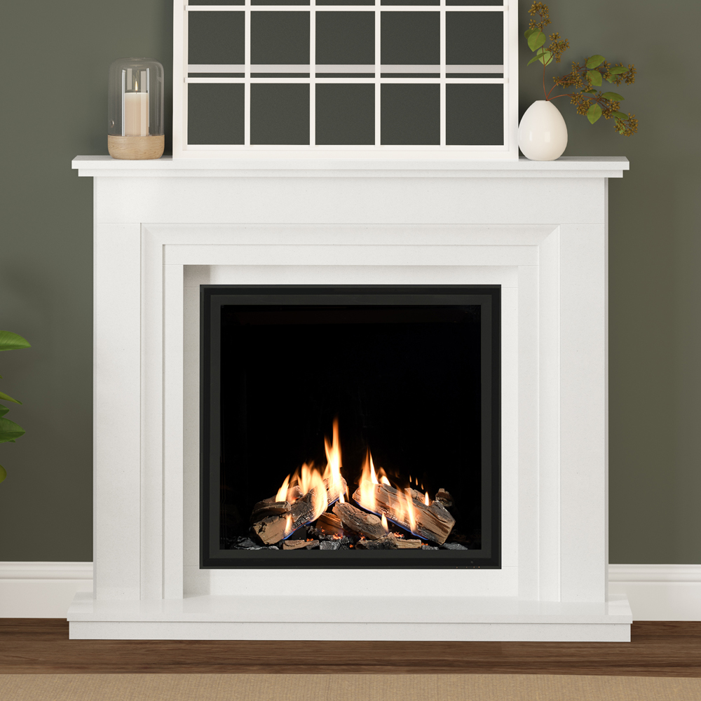 Elgin & Hall Seaton 750CF gas suite in white micro marble