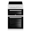 Beko EDVC503W double oven electric cooker in white