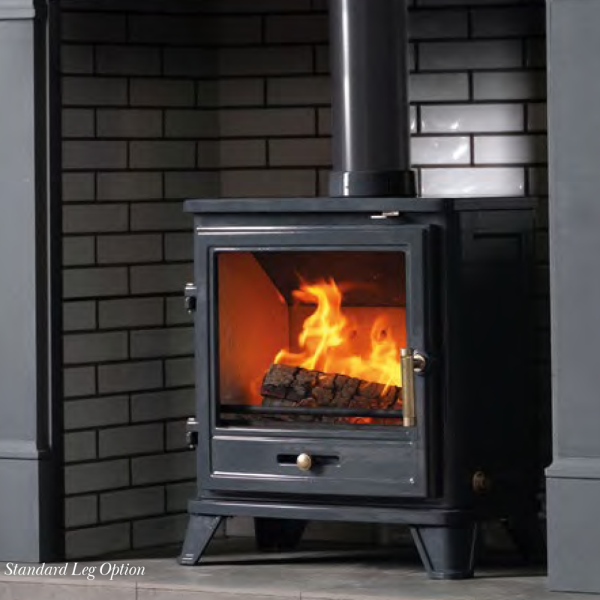 Penman Collection Bassington multifuel stove in Oxford Grey