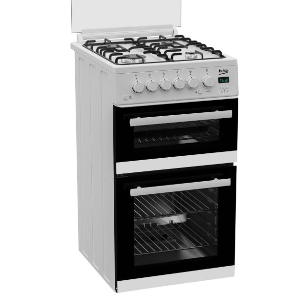 Beko EDG507W gas cooker in white